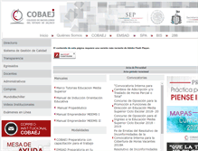 Tablet Screenshot of cobaej.edu.mx